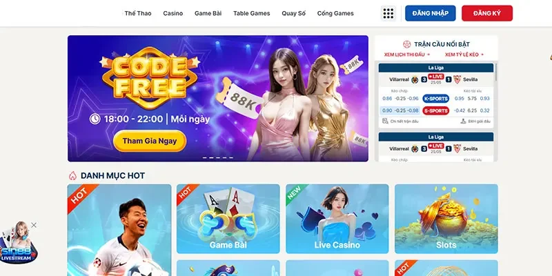 Nhà cái SIN88 sở hữu giao diện dễ nhìn, sử dụng đơn giản