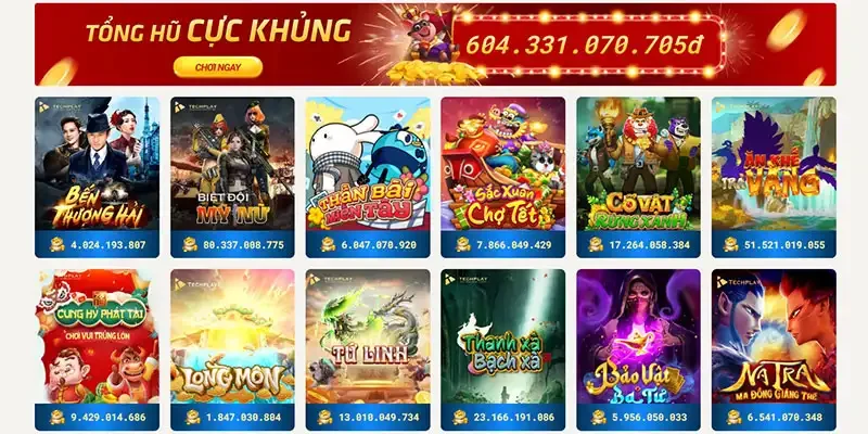 Kho game nổ hũ tại SIN88 có hàng loạt cái tên hấp dẫn